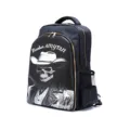 Black barber backpack with skull cowboy print, large capacity tool storage bag for hair stylists. - Cowboy Hat Skull Backpack