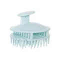Silicone scalp massage brush for hair washing, soft soft brush teeth, light blue variant. - OPP Bag / Green