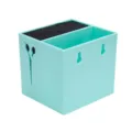 Hair tool organizer box mint green salon hairdressing scissor storage container with brush insert - Green