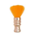 Spazzola Collo Barbiere Setole Arancioni con Manico Elettrolitico Dorato Modello SKU - Sacchetto OPP / Rosa Setole Arancioni (H045)
