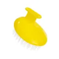 Brosse de Massage du Cuir Chevelu Shampooing Jaune, Brosse Cheveux Usage Sec et Humide pour Soin - Jaune