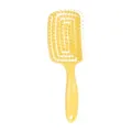 Yellow vent hair brush for daily detangling, curved scalp massage comb for smooth styling. - S / Yellow