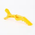 Pinza de cocodrilo de peluqueria de plastico amarillo pico de pato para salon - Amarillo con Logo