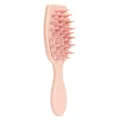 Soft silicone scalp hair brush pink shampoo massage tool for daily hair care and shower. - Lotus root pink