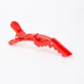 Pinza de pelo cocodrilo peluqueria pico de pato alligator roja para peinar y cortar - Rojo con Logo