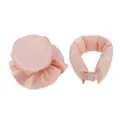 Gorro de dormir de satén rosa y juego de banda rizadora ajustable para el cuidado del cabello. - Gorro de Dormir & Varilla Rizadora / Rosa Hada