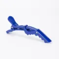 Pinzas de cocodrilo profesionales azules pico de pato para peluquería y peinado - Azul con Logo