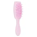 Pink soft silicone hair brush scalp massager and gentle shampoo tool for daily care - Pink