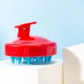 Scalp Massager Shampoo Brush Silicone Hair Washing Comb Head Scrubber Scalp Care Tool Spa - Solid Red