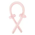 Set arricciacapelli senza calore in seta rosa con due elastici per ricci morbidi. - Set da 3 Pezzi (Asta + 2 Elastici) / Rosa