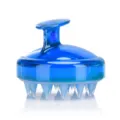 Blue plastic scalp massager shower shampoo brush for hair washing and relaxing massage care. - Transparent Blue
