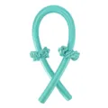 Set ferro da arricciare senza calore in raso verde menta con elastici abbinati per capelli - Set da 3 Pezzi (Asta + 2 Elastici) / Blu Elegante