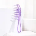 Peine de dientes anchos con purpurina violeta para peinar, accesorio de peluquería profesional. - Púrpura Brillante