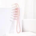 Peine de pelo de dientes anchos con purpurina rosa, cepillo de estilo transparente. - Rosa Claro con Brillo