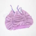 Lila Netz Haube für Lockige Haare Trocknen, Atmungsaktive Mesh Haube mit Kordelzug - Dick (Mit Schnalle) / Lila