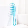 Peine de dientes anchos con purpurina azul para peinar, peine de plástico para el cabello. - Azul Brillante