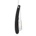 Classic manual folding straight razor for men barber shaving, portable black handle metal blade. - Black Silver (No Blade)