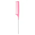 Professioneller pinker Friseurkamm mit Edelstahlnadel zum Scheiteln und Stylen der Haare. - 1 Stück / Rosa