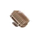 Brosse à shampooing en silicone marron carrée, masseur de cuir chevelu creux pour cheveux. - Café Foncé