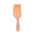 Spazzola per capelli ricurva arancione, pettine massaggiante ergonomico per lo styling quotidiano. - Rosa