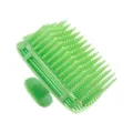 Brosse de massage du cuir chevelu en silicone, peigne carré pour lavage humide et sec. - Vert (Sac OPP)