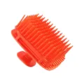 Brosse massage cuir chevelu orange, peigne shampooing silicone pour utilisation humide seche. - Orange