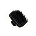 Brosse de massage du cuir chevelu noire pour lavage des cheveux, brosse shampooing silicone. - Noir