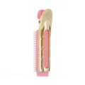 Variante de pince à volume de racine de cheveux rose et or pour frange duveteuse et coiffure. - Poudre d'or galvanisée