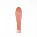 Posata combinata cucchiaio e forchetta in plastica rosa versatile e portatile per pasti. - Artiglio di Pulizia / Rosso Albero della Seta