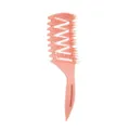 Spazzola per capelli rosa ricurva con design ventilato flessibile per styling e massaggio. - Sacchetto OPP / Rosso Albero della Seta