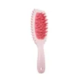 Spazzola per capelli da massaggio del cuoio capelluto rosa con setole in silicone. - Spazzola per Shampoo / Sacchetto OPP / Rosa a Due Toni