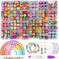 24 grid DIY clay beads jewelry making kit with colorful charms, strings and tools for craft - 24 Grids Soft Clay Beads Box Set / 24 Grids Approx 480pcs Pack