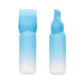 Färbeflasche Haarfärbung Applikator Kamm Flasche Friseurbedarf Squeeze Flasche Set neu - Verlauf Blau