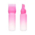 Verlauf rosa Ansatzkamm Applikator Flaschen für Haarfärbung, Salon Haarpflege und Ölen. - Roter Farbverlauf