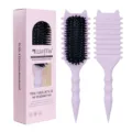 Brosse à cheveux rose avec coussin d'air et manche pointu pour le coiffage quotidien. - Sac OPP / Violet