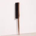 Brown hair teasing comb styling brush with black bristles for volume and updo hairstyles. - Coffee