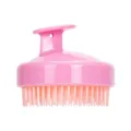 Roze siliconen hoofdhuid massager shampoo borstel met ergonomisch handvat voor haar. - Gepolijste Gladde Stijl / Massief Roze