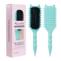 Spazzola per capelli verde menta orecchie di gatto cuscino d'aria per styling con scatola rosa - Verde