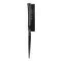 Professional black hair teasing comb with pointed tail for salon styling and backcombing - Black