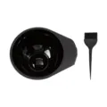 Professional black plastic hair dyeing bowl and tinting brush kit for salon hair coloring use - Small Size Dyeing Bowl Set (TZ130)
