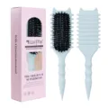 Spazzola per capelli professionale WanMei con orecchie di gatto e griglia per uno styling facile. - Blu