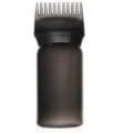 Nachfuellbare Haarfaerbeflasche mit Kamm Applikator in Schwarz transluzente Variante - Schwarz