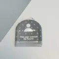 Portafotos de PVC creativo de 3 pulgadas con cadena y diseño de estrellas para credenciales. - Porta credencial horizontal / Gris oscuro