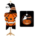 Mantella da parrucchiere Halloween con motivo zucca e fantasma, grembiule impermeabile da salone. - Serie Mantelle Stile D
