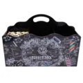 Vintage Salon Friseur Werkzeug Organizer Behälter Schere Aufbewahrung Halter schwarz - Schwammfutter / Schwarz
