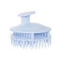 Cepillo de masaje para cuero cabelludo de silicona, cepillo suave para lavar el cabello. - Bolsa de polietileno / Azul