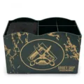 Barber scissor tool storage box with anti-slip sponge multi-functional salon organizer. - Nylon Bristle Insert / Green
