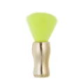 Pennello da barba verde fluorescente portatile con manico galvanizzato oro lucido per salone. - Verde Galvanico (H041)
