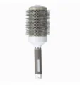 Brosse à cheveux ronde professionnelle avec tube en aluminium ventilé et poignée ergonomique. - Brosse en Aluminium Grise 65# (Sans Logo)