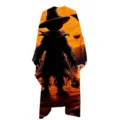 Mantella Parrucchiere Halloween Impermeabile Salone Grembiule Stampa Zucca Spaventapasseri - Serie Mantelle Stile G